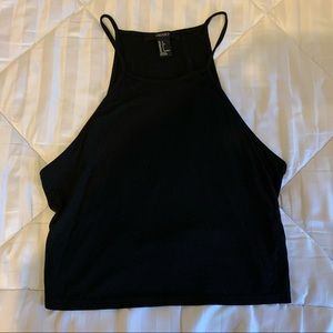 F21 black crop top